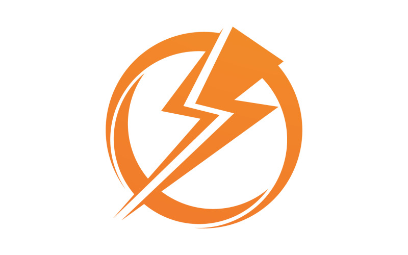 Modello icona logo vettoriale Lightning Electric ThunderBolt Danger versione 23