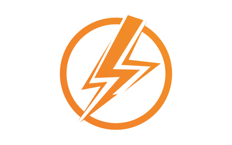 Modello icona logo vettoriale Lightning Electric ThunderBolt Danger versione 4