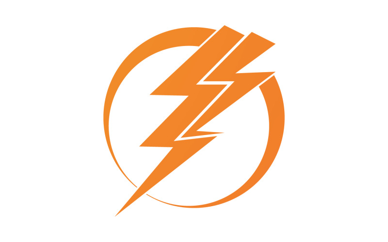 Modello icona logo vettoriale Lightning Electric ThunderBolt Danger versione 7