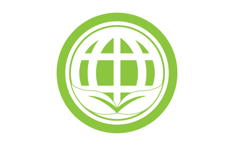 O mundo fica verde e salva o logotipo versão 3