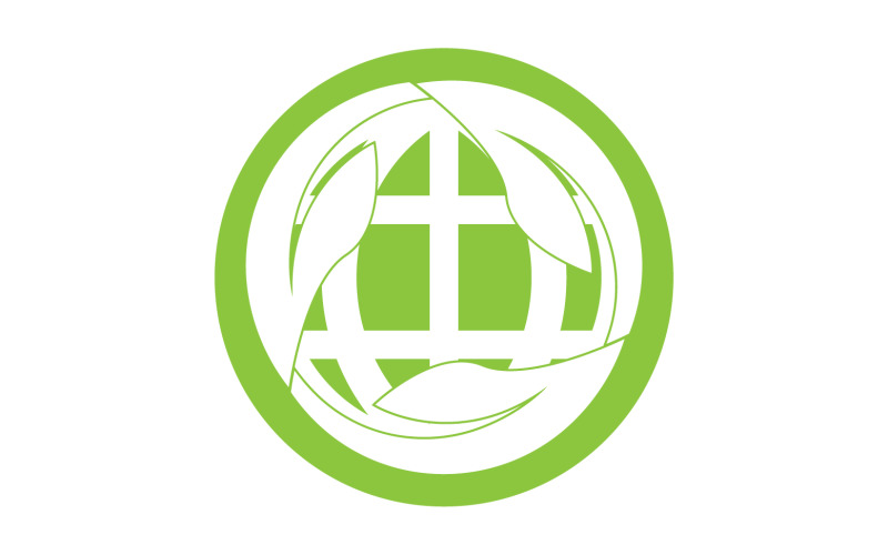O mundo fica verde e salva o logotipo versão 7