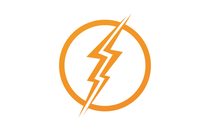 Šablona ikony vektorového loga Lightning Electric ThunderBolt Danger verze 12