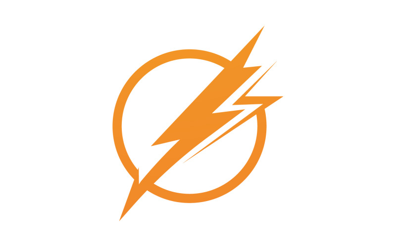Šablona ikony vektorového loga Lightning Electric ThunderBolt Danger verze 2