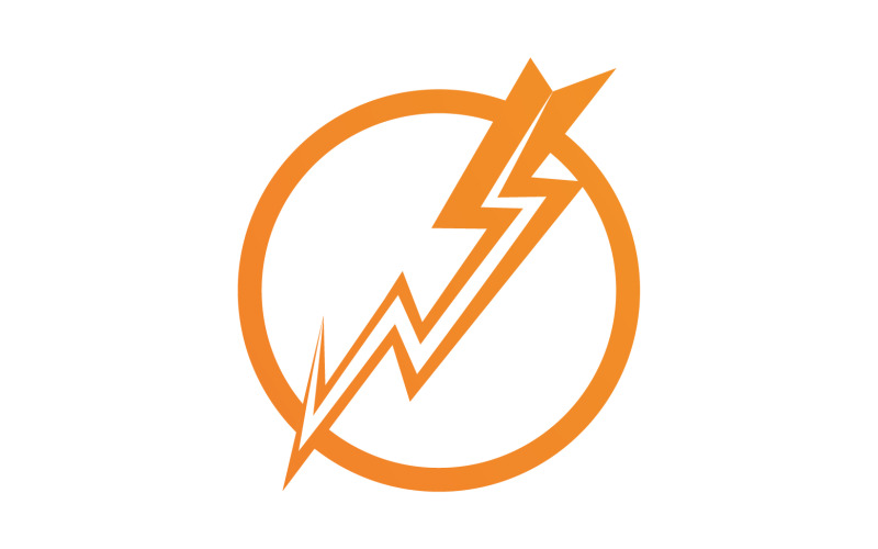Yıldırım Elektrik ThunderBolt Tehlike Vektör Logo Simge Şablonu sürüm 10