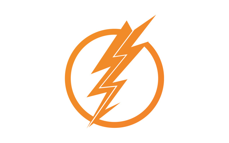 Yıldırım Elektrik ThunderBolt Tehlike Vektör Logo Simge Şablonu sürüm 13