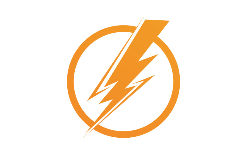 Yıldırım Elektrik ThunderBolt Tehlike Vektör Logo Simge Şablonu sürüm 15