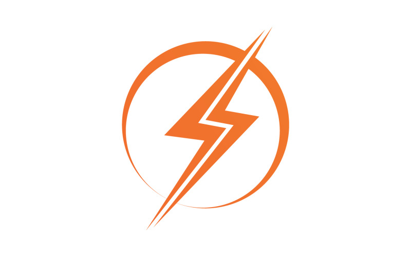 Yıldırım Elektrik ThunderBolt Tehlike Vektör Logo Simge Şablonu sürüm 17