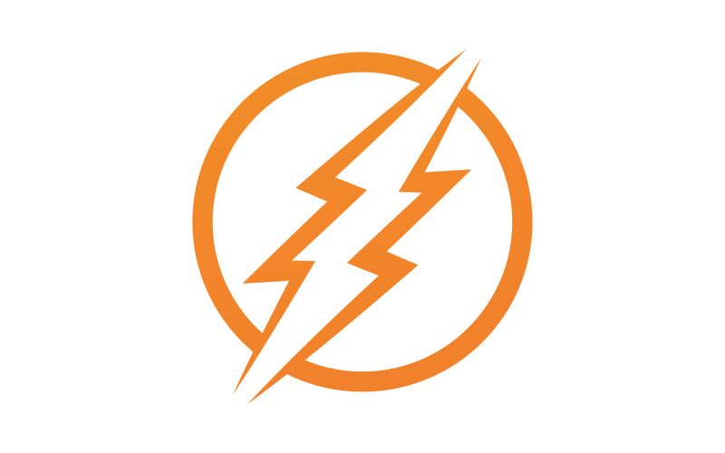 Yıldırım Elektrik ThunderBolt Tehlike Vektör Logo Simge Şablonu sürüm 20