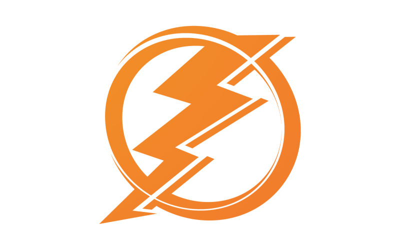 Yıldırım Elektrik ThunderBolt Tehlike Vektör Logo Simge Şablonu sürüm 3