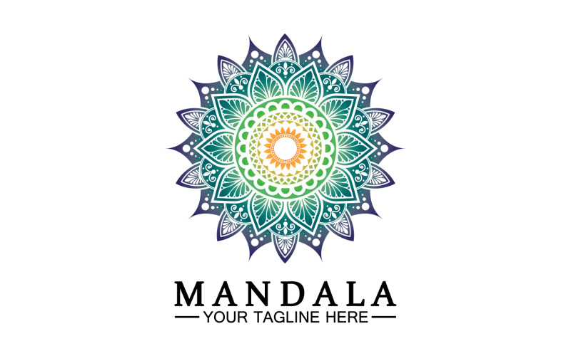Décoration mandala en ornement ethnique oriental doodle version 30