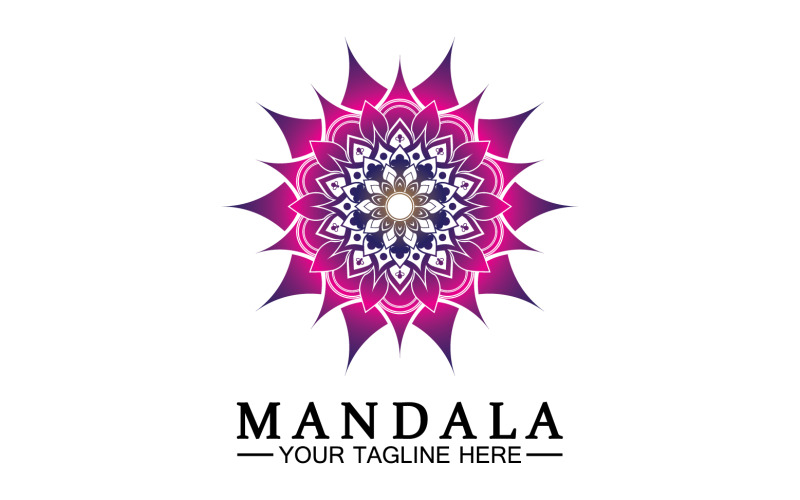 Décoration mandala en ornement ethnique oriental doodle version 33