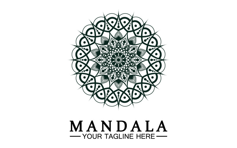 Decorazione mandala in ornamento etnico orientale doodle versione 55