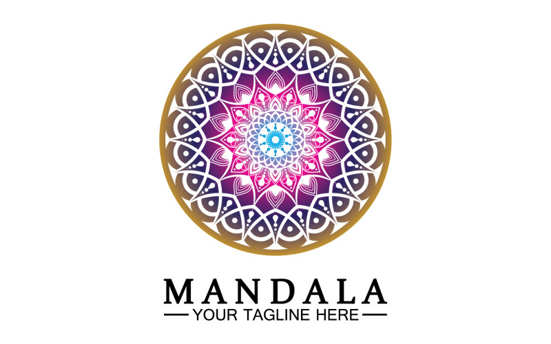 Decorazione mandala in ornamento etnico orientale versione 56