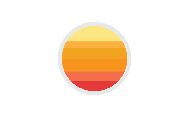 Jednoduché vektorové logo Sun verze 25