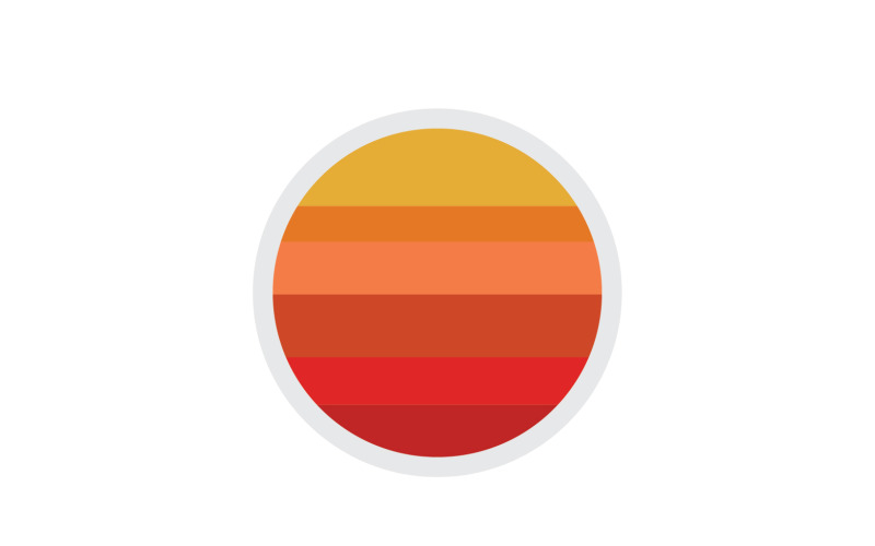 Jednoduché vektorové logo Sun verze 5