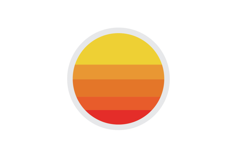 Logotipo de sol simple vector versión 4