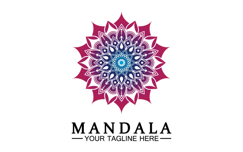 Mandala díszítés etnikai keleti firka díszben, 39-es verzió