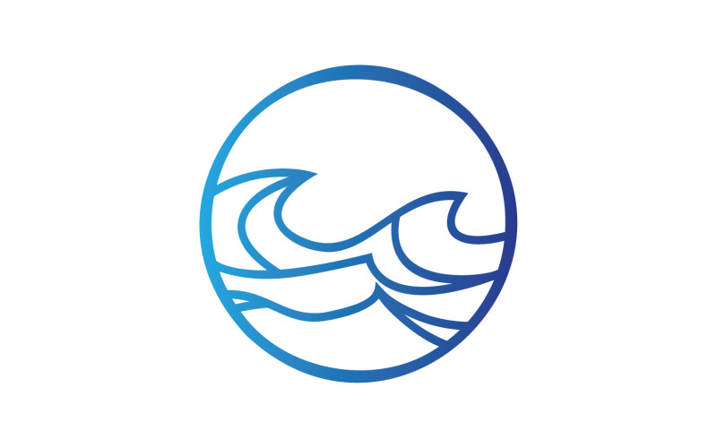 Fala koło logo wektor wersja 5