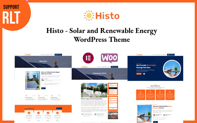 Histo — тема WordPress о солнечной и возобновляемой энергии