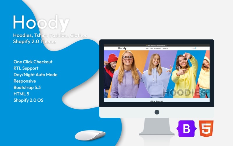 Hoody - Moletons, camisetas, moda, roupas Shopify 2.0 Theme