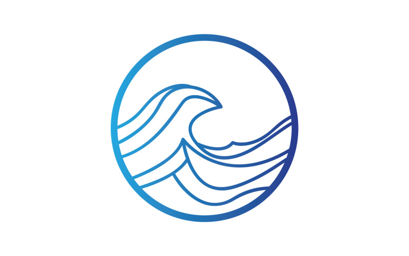 Logo vectoriel du cercle d'onde version 11