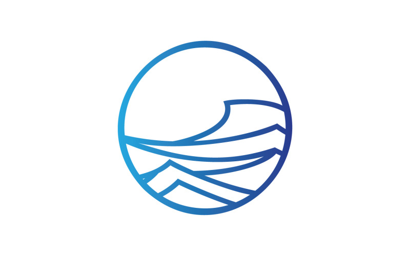 Logo vectoriel du cercle d'onde version 7