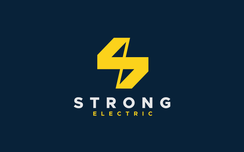 Modèle de conception de logo lettre S volts