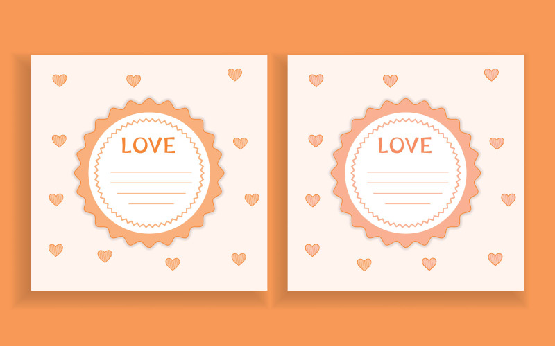Pacote de lindos cartões de casamento com corações,