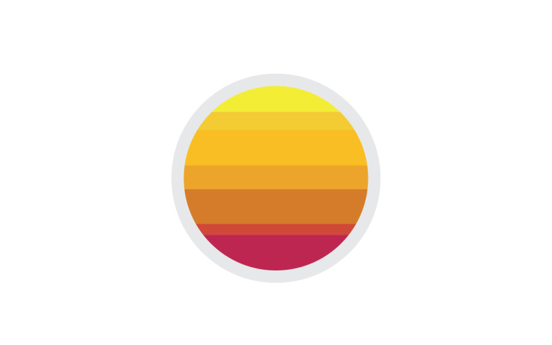 Sun logo simple vector version 52