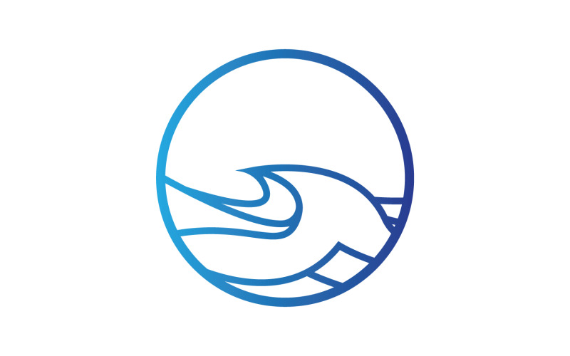 Vågcirkel logotyp vektor version 17