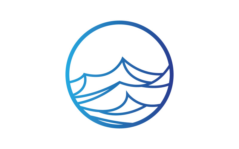 Vågcirkel logotyp vektor version 19