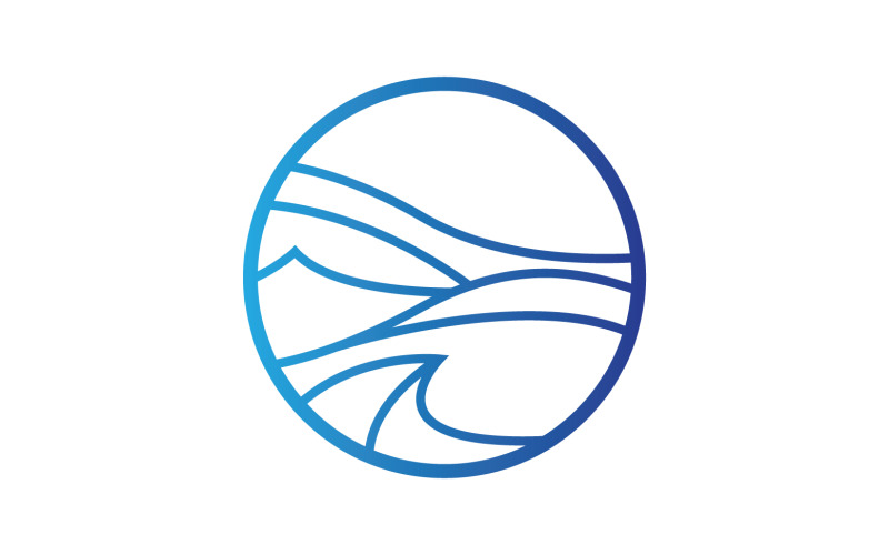 Wave circle logo vector version 23