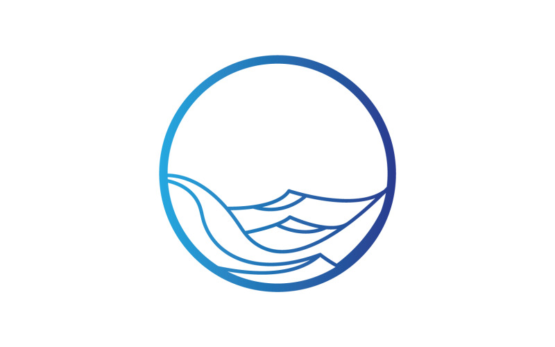 Wave circle logo vector version 9
