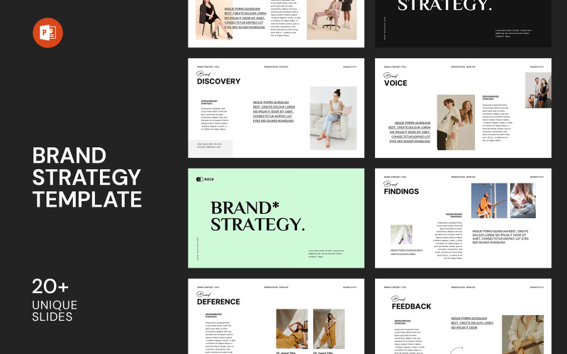 Modèle PowerPoint de guide de stratégie de marque
