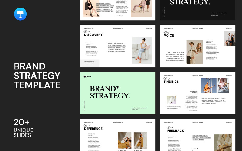 Modello di keynote per la guida alla strategia del marchio