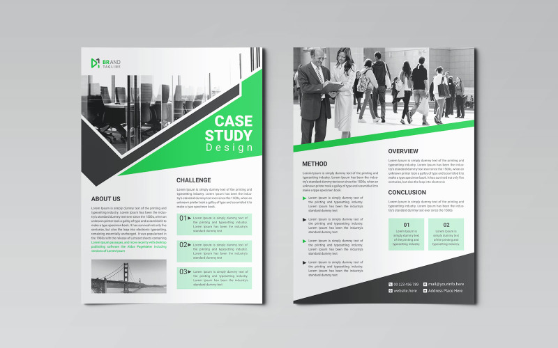 Simple and clean case study design - corporate identity