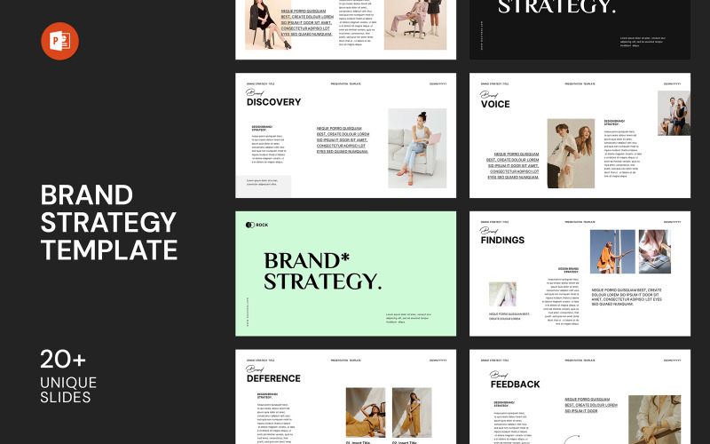 Varumärkesstrategiguide PowerPoint-mall