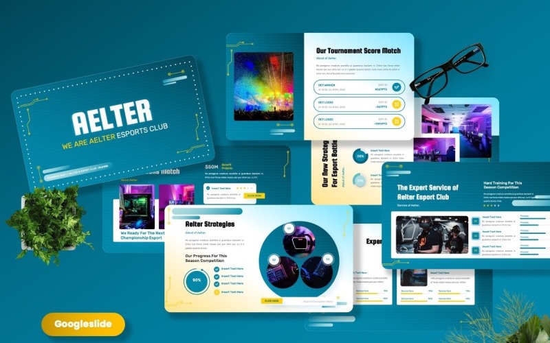 Aelter - Esport Club Googleslide-mallar