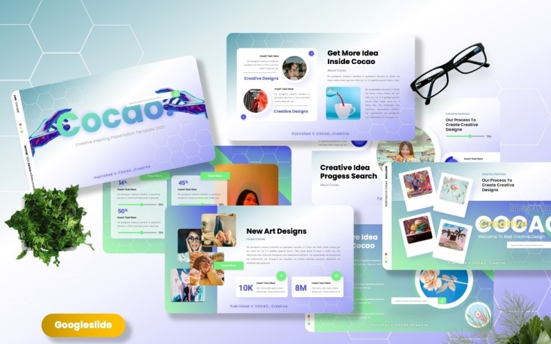 Cocao – надихаючі творчі шаблони Googleslide