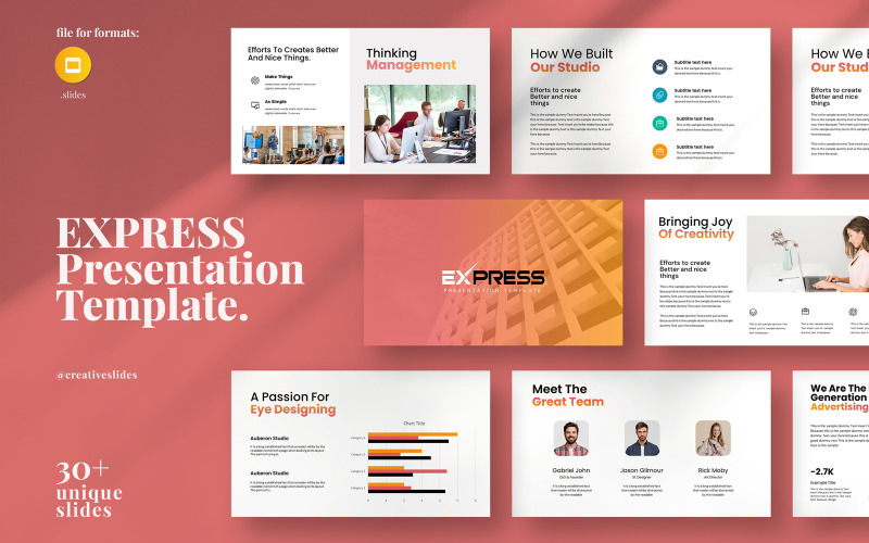 Express Google Slides Presentation Template