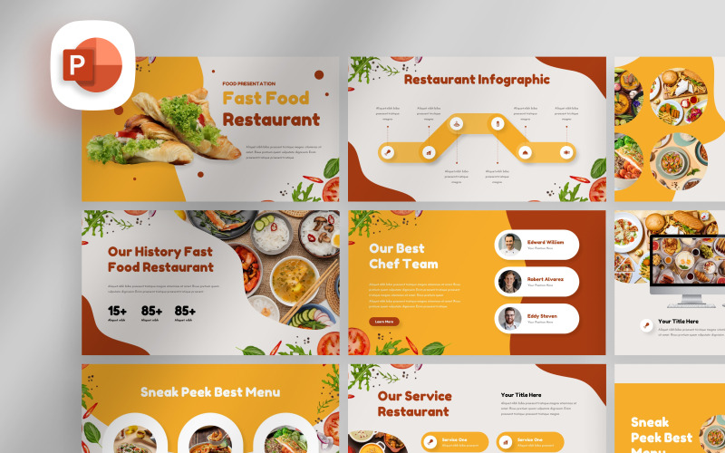 Fastfoodrestaurant PowerPoint-sjabloon