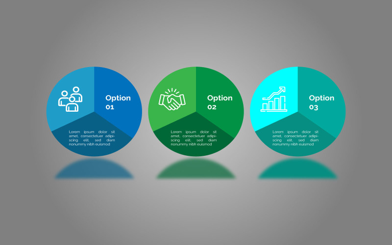 Коло стиль 3 крок векторні eps інфографіки елемент дизайну.