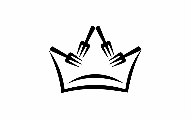 plantilla de logotipo de línea rey de alimentos