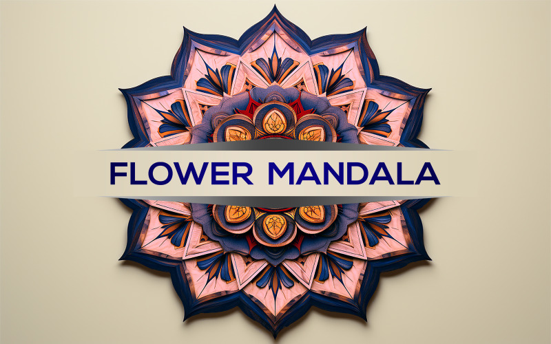 Kék vintage mandala | kék színű mandala design | jel mandala makett | kék mandala makett