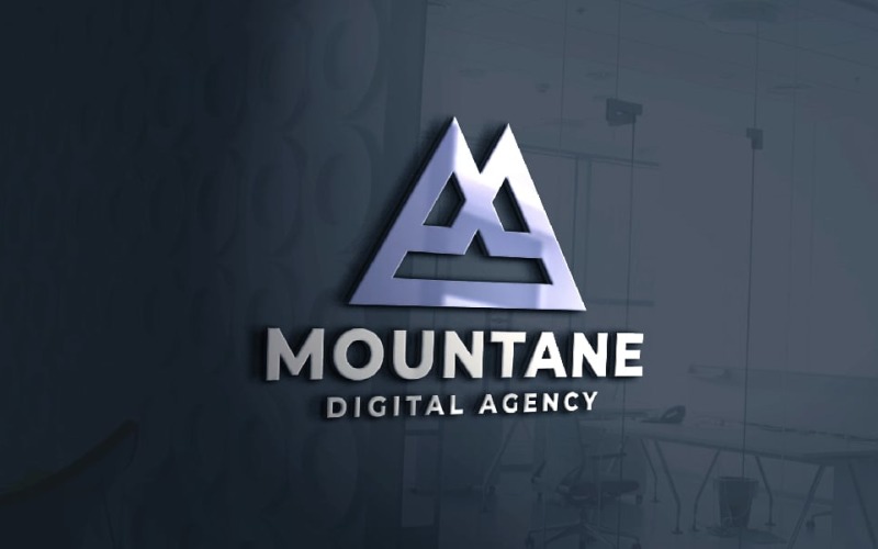 Mountane Letter M-logo sjabloon