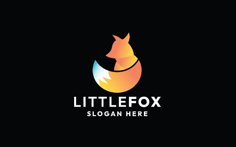 Шаблон логотипа Little Fox Pro