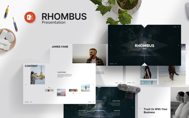 Il modello PowerPoint di rombo