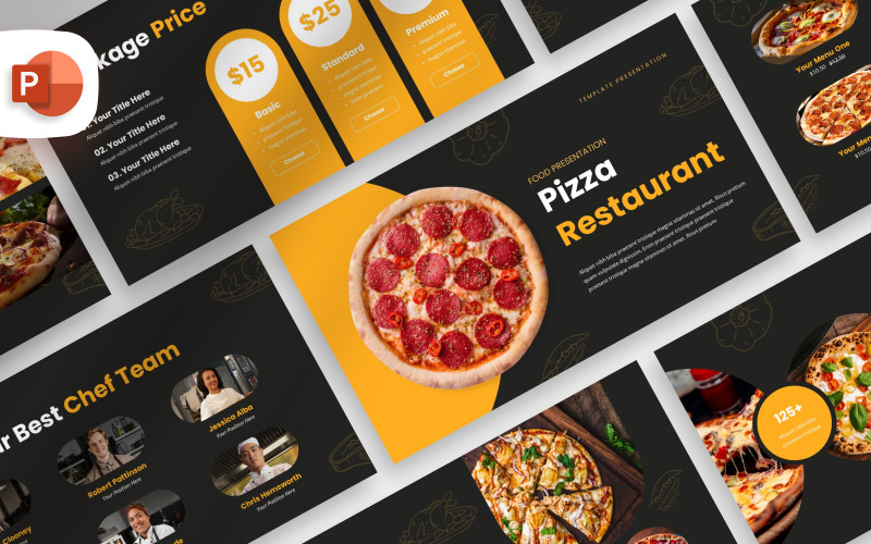 Plantilla de PowerPoint - restaurante de pizza