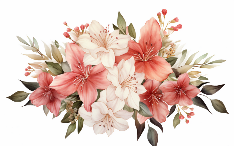 Aquarell-Blumensträuße, Illustrationshintergrund 81