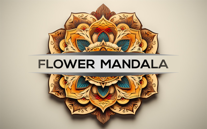 Bloemmandala-ontwerp | Premium mandala-ontwerp | kleurrijke bloemmandala kunst